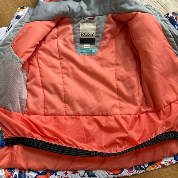Roxy Multicolor Girls Ski Snowboard Jacket Size 12 Large L - Picture 7 of 8